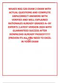 WILKES NSG 526 EXAM 2 EXAM WITH ACTUAL QUESTIONS AND COMPLETE 100%CORRECT ANSWERS WITH VERIFIED AND WELL EXPLAINED RATIONALES ALREADY GRADED A+ BY EXPERTS |LATEST VERSION 2024 WITH GUARANTEED SUCCESS AFTER DOWNLOAD ALREADY PASSED!!!!!!! (PROVEN ITS ALL YO