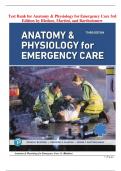 Test Bank for Anatomy & Physiology for Emergency Care 3rd Edition by Bledsoe, Martini, and Bartholomew