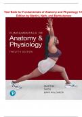 Test Bank for Fundamentals of Anatomy and Physiology 12th Edition by Martini, Nath, and Bartholomew