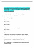 Texas Life Insurance Practice Exam 2025 with Questions & 100% Correct Answers (GRADED A+) 100% Success