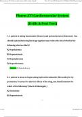 ATI Pharmacology ATI Cardiovascular System drills & post test (2024) Newest Questions and Answers (Verified Answers)