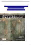 TEST BANK For An Introduction to Brain and Behavior, 7th Edition by Bryan Kolb, Ian Q. Whishaw, Verified Chapters 1 - 16 UPDATED LATEST