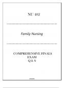 HU-NU 402 (Family Nursing) Comprehensive Finals Exam Q & S 2024