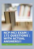 NCP-MCI EXAM | 172 QUESTIONS | WITH ACTUAL ANSWERS!!