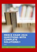 MEECE EXAM 2024 QUESTIONS WITH COMPLETE SOLUTIONS!!