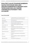 EXAM TEST 2 MILADY STANDARD BARBERING SAMPLE STATE BOARD |2024-2025 UPDATE|COMPREHENSIVE FREQUENT MOST-TESTED QUESTIONS AND VERIFIED ANSWERS/SOLUTIONS|GET IT 100% ACCURATE!!