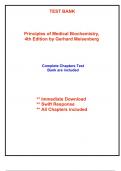 Test Bank for Principles of Medical Biochemistry, 4th Edition by Meisenberg (All Chapters included)