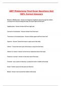 AMT Phlebotomy Final Exam Questions And 100% Correct Answers