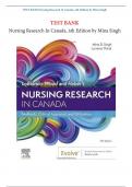 TEST BANK For Nursing Research In Canada, 5th Edition by Mina Singh, /  BEST STUDYGUIDE 2024