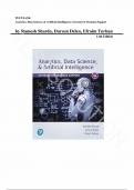 Test Bank for Analytics, Data Science, & Artificial Intelligence: Systems for Decision Support 11th Edition by Ramesh Sharda, Dursun Delen, Efraim Turban, All Chapters |Complete Guide A+