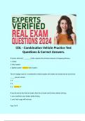 CDL - Combination Vehicle Practice Test Questions & Correct Answers. 