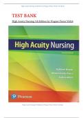  Test Bank High Acuity Nursing 7th Edition by Wagner Pierce Welsh / BEST STUDY GUIDE