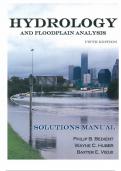 Solutions Manual for Hydrology and Floodplain Analysis 5th edition by  Philip B. Bedient (Author), Wayne C. Huber (Author), Baxter E. Vieux (Author)