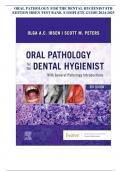 ORAL PATHOLOGY FOR THE DENTAL HYGIENIST 8TH EDITION IBSEN TEST BANK /COMPLETE GUIDE 2024-2025