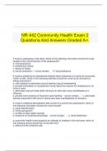 NR 442 Community Health Exam 2 Questions And Answers Graded A+.