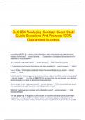 CLC 056 Analyzing Contract Costs Study Guide Questions And Answers 100% Guaranteed Success.