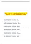 ASVAB: Word Knowledge Questions And Answers 100% Guaranteed Success.