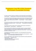  Progressive Care RN A 2024 Questions And Answers Guaranteed Success.