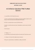 ACAS Review Questions With Verified Answers