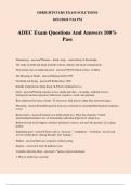 ADEC Exam Questions And Answers 100% Pass