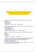 Prophecy LPN/LVN A Questions And Answers Guaranteed Success.