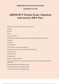 ARDMS RVT Practice Exam 1 Questions And Answers 100% Pass.