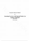 Solution Manual for Assessing Learners with Special Needs: An Applied Approach 8th Edition by Terry Overton, All Chapters.