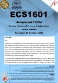 ECS1601 Assignment 7 (COMPLETE ANSWERS) 2024 - DUE 29 October 2024