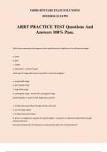 ARRT PRACTICE TEST Questions And Answers 100% Pass.