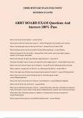 ARRT BOARD EXAM Questions And Answers 100% Pass