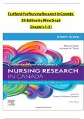 Test Bank for Nursing Research in Canada 5th Edition by Mina Singh, All Chapters included  ||Complete A+ Guide