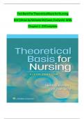 Test Bank For Theoretical Basis for Nursing  6th Edition by Melanie McEwen; Evelyn M. Wills Chapter 1 - 23 Complete 