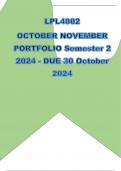 LPL4802 OCTOBER NOVEMBER PORTFOLIO 2024 / Semester 2 2024 - DUE 30 October 2024