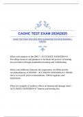 CAOHC TEST EXAM 20242025 WITH GUARANTEED ACCURATE ANSWERS |VERIFIED