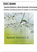 Test Bank For Applied Statistics I Basic Bivariate Techniques 3rd Edition by Rebecca Warner All 1-18 Chapters Covered ,Latest Edition, ISBN:9781506352800