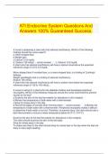 ATI Endocrine System Questions And Answers 100% Guaranteed Success.