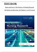 TEST BANK - Gray & Grove, Burns and Groves The Practice of Nursing Research 9th Edition All 1-29 Chapters Covered ,Latest Edition, ISBN:9780323779258