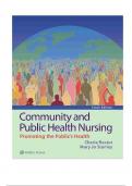 Test Bank For Community and Public Health Nursing, 10th Edition, By Cherie Rector, Mary Jo Stanley 2024, All Chapters 1-30