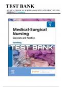 Test Bank For Medical-Surgical Nursing, Concepts and Practice, 5th Edition By Holly K. Stromberg 9780323810210  All Chapters 1-49 LATEST