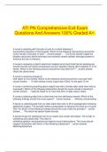 ATI PN Comprehensive Exit Exam Questions And Answers 100% Graded A+.