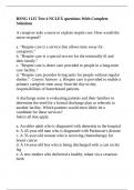 RSNG 1125 Test 4 NCLEX questions With Complete Solutions