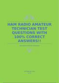 HAM RADIO AMATEUR TECHNICIAN TEST QUESTIONS WITH 100% CORRECT ANSWERS!!