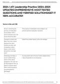 2024 Newest | ATI Leadership Practice |2024-2025 UPDATE|COMPREHENSIVE MOST TESTED QUESTIONS AND VERIFIED SOLUTIONS|GET IT 100% ACCURATE!!