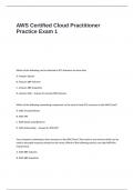 AWS Certified Cloud Practitioner Practice Exam 1 Questions and Answers