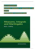 Solutions Manual for Measures, Integrals & Martingales 2nd edition By René Schilling, ISBN: 9781316620243, All 28 Chapters Covered, Verified Latest Edition