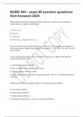 NURS 305 Final Exam Questions And Answers 2024