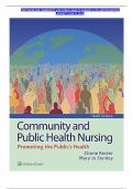 TEST BANK FOR COMMUNITY AND PUBLIC HEALTH NURSING 10TH EDITION RECTOR (NEWEST UPDATE 2024) 