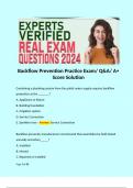 Backflow Prevention Practice Exam/ Q&A/ A+ Score Solution 