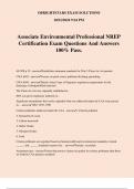 Associate Environmental Professional NREP Certification Exam Questions And Answers 100% Pass.