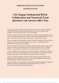 ATI: Engage Fundamental RN2.0- Collaboration and Teamwork Exam Questions And Answers 100% Pass